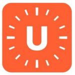 Logo Untis Mobile App: ein U in der Mitte eines angedeuteten Ziffernblatts